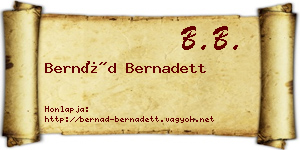 Bernád Bernadett névjegykártya